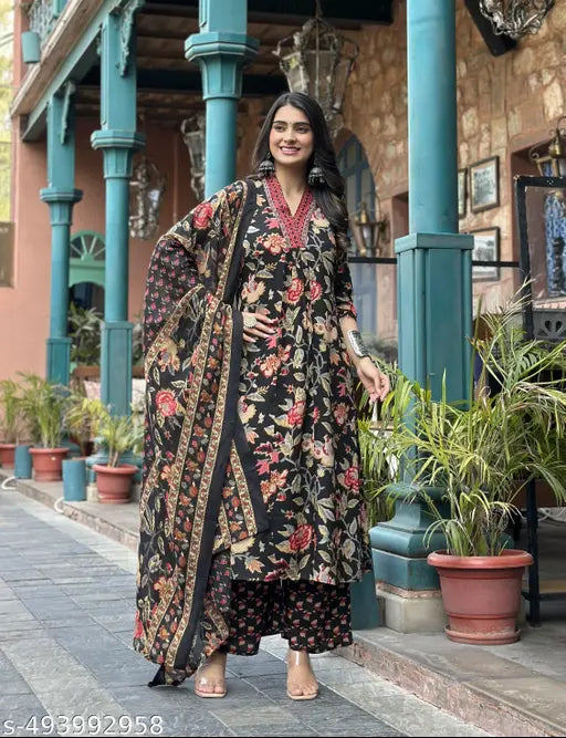 Approach Collection Festival and Daily Wear Floral Printed Kurta Set With Dupatta